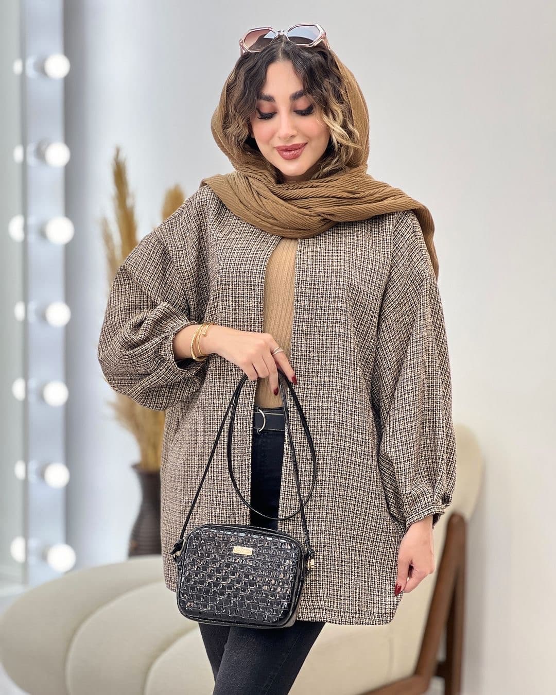 مانتو آستین پیله شانل گیتا کد 5376 — تصویر ۸