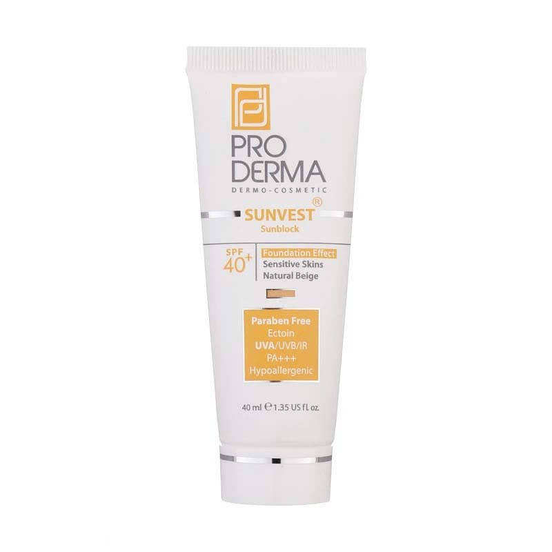 کرم ضد آفتاب پرودرما بژ طبیعی SPF40 مناسب پوست حساس — تصویر ۵