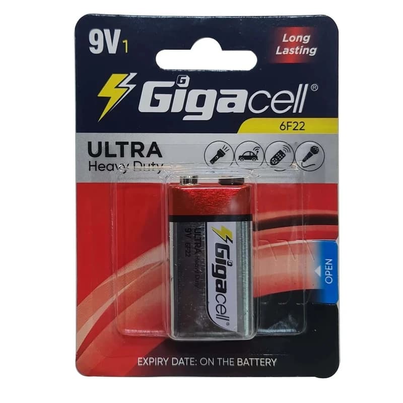 باتری کتابی گیگاسل مدل Ultra Heavy Duty | Gigasell 9V Ultra Heavy Duty