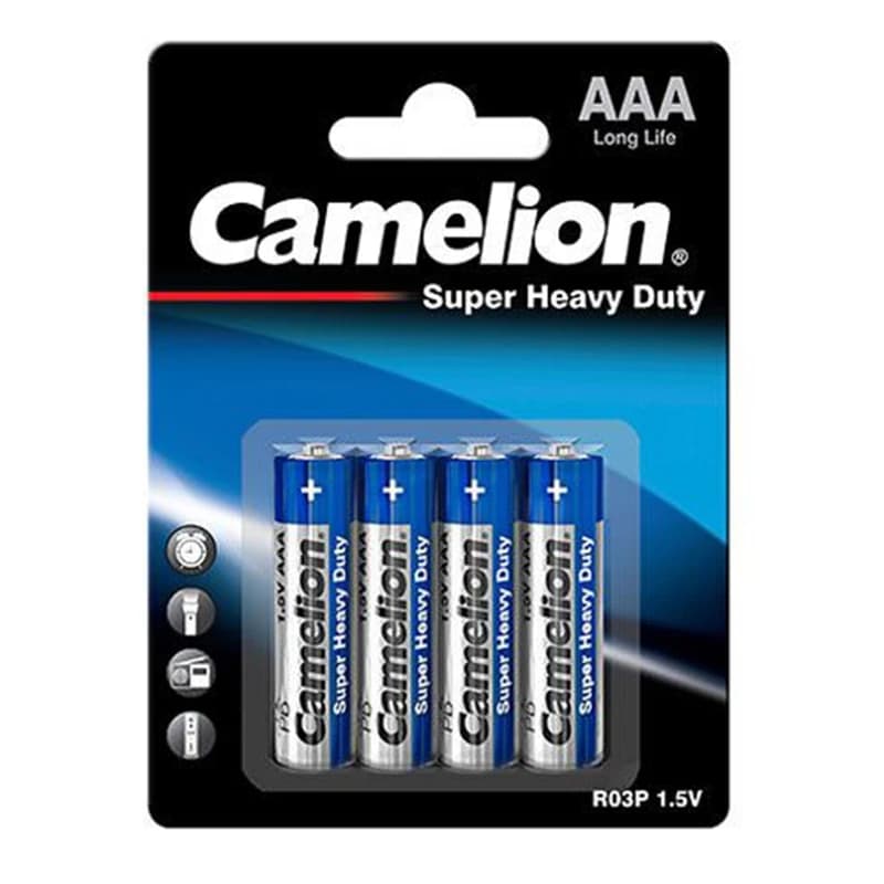 باتری نیم قلمی کملیون مدل Super Heavy Duty بسته 4 عددی | Camelion AA Super Heavy Duty