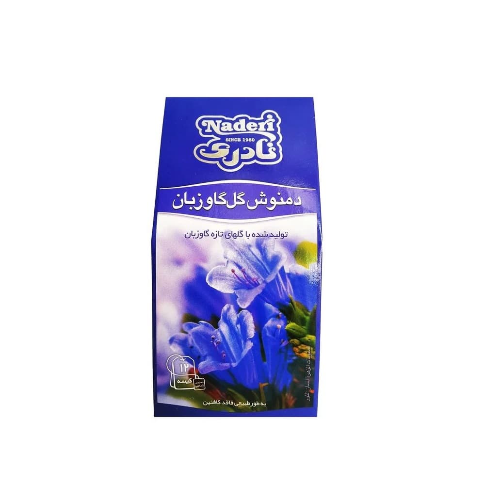 دمنوش کیسه ای گل گاوزبان نادری بسته 12 عددی