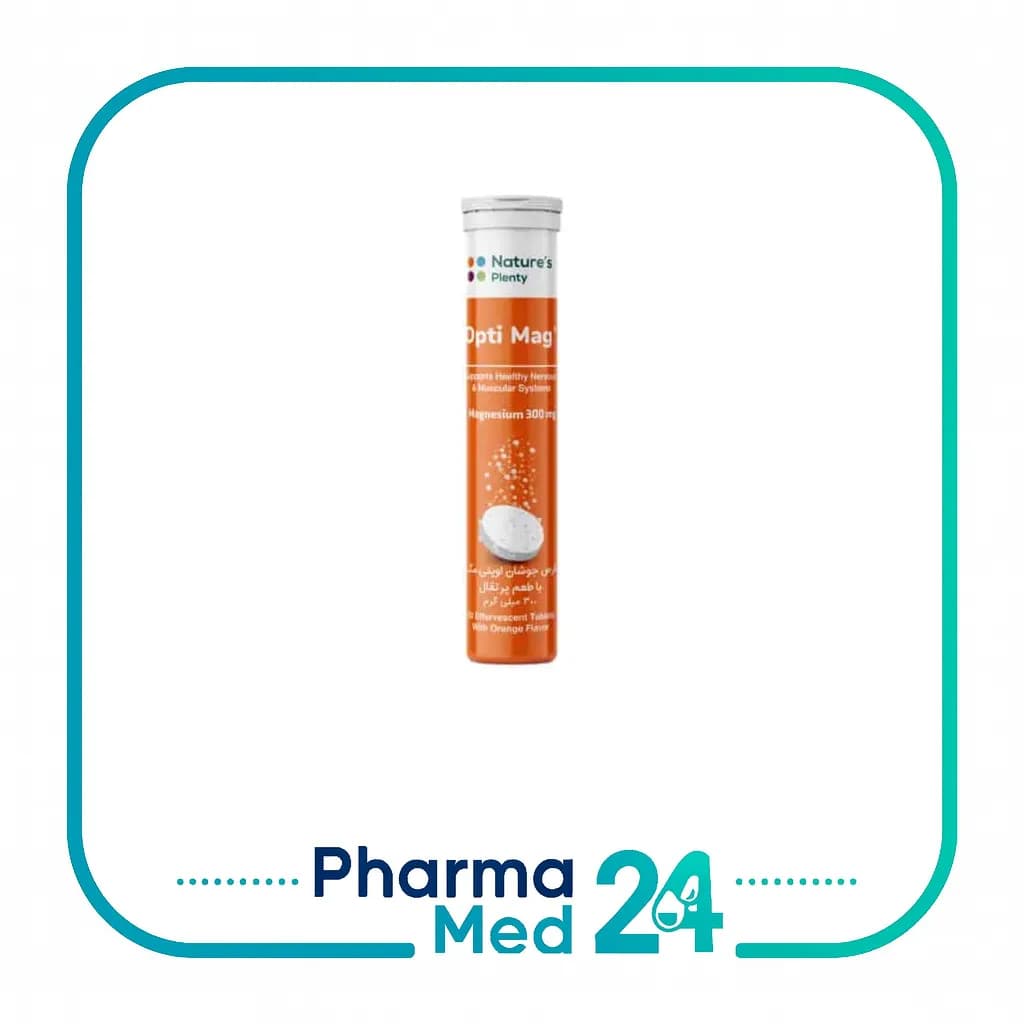 قرص جوشان اپتی مگ 300 میلی‌گرم (نیچرز پلنتی) 20 عددی