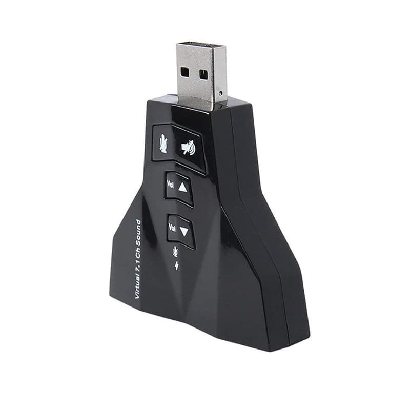 کارت صدای اکسترنال دوکانال USB مدل Virtual 7.1