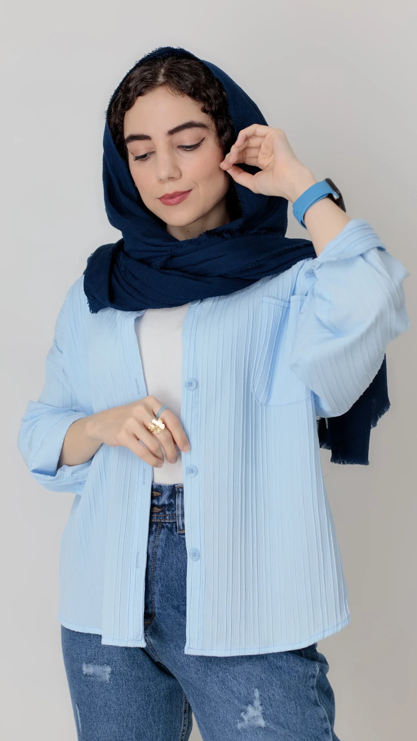 شومیز راه راه برجسته