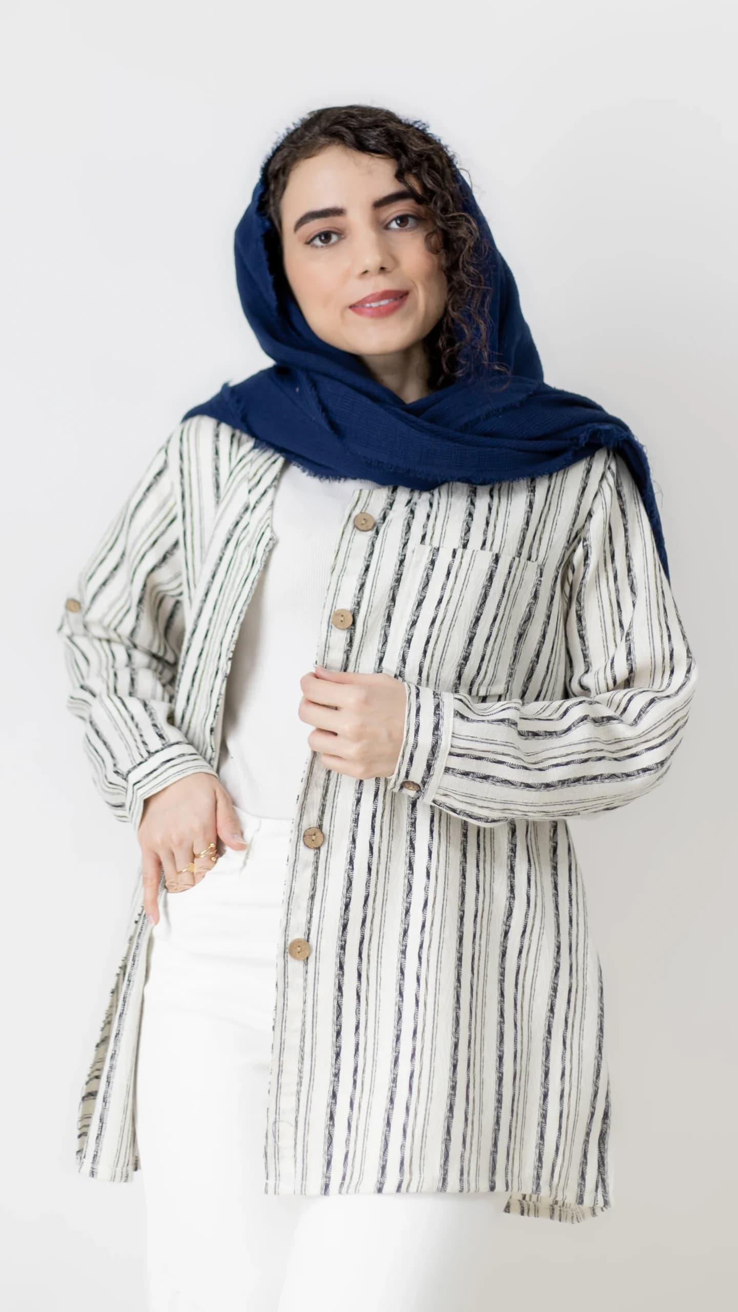 شومیز راه راه لینن