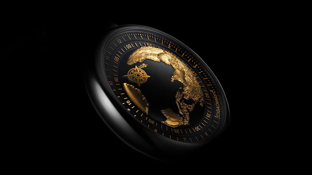 ساعت مکانیکی شیائومی CIGA Design Mechanical Watch Series U 24K Gold Gilding Version — تصویر ۵