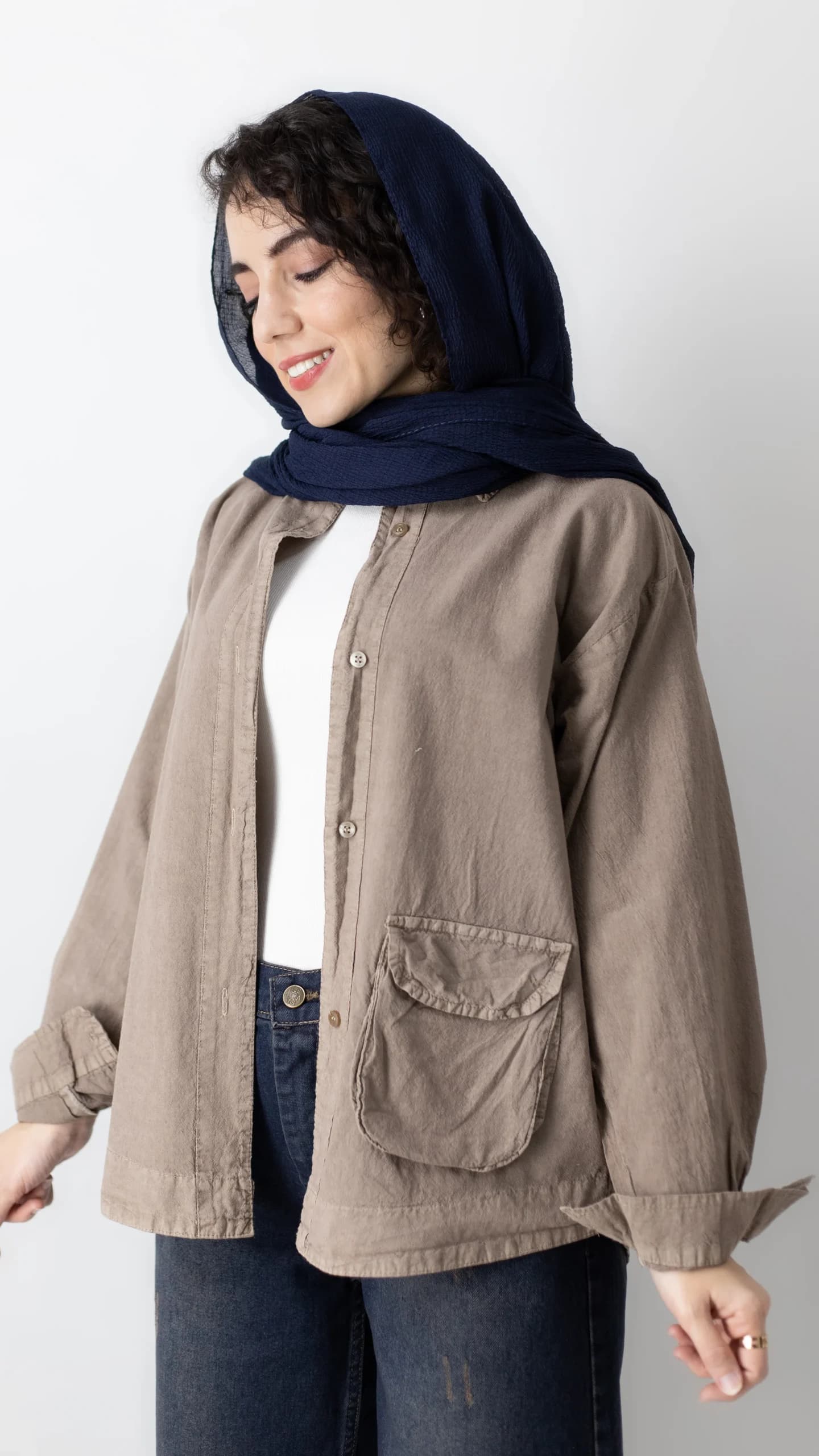 شومیز رنگی پشت جیب — تصویر ۶