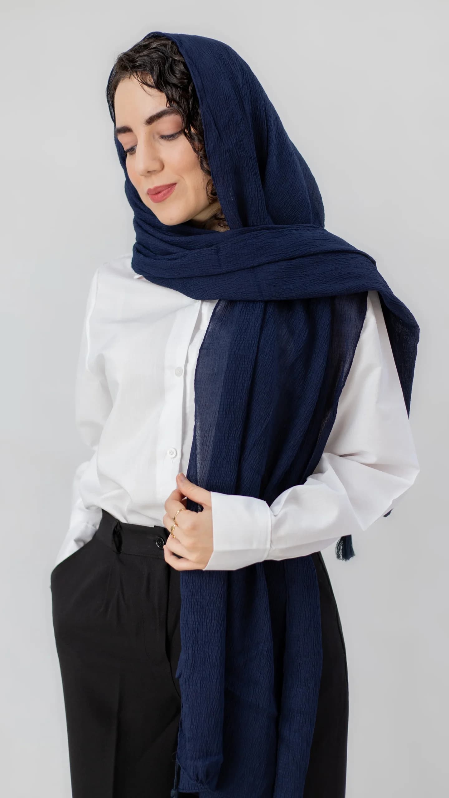 شال ساده پفکی