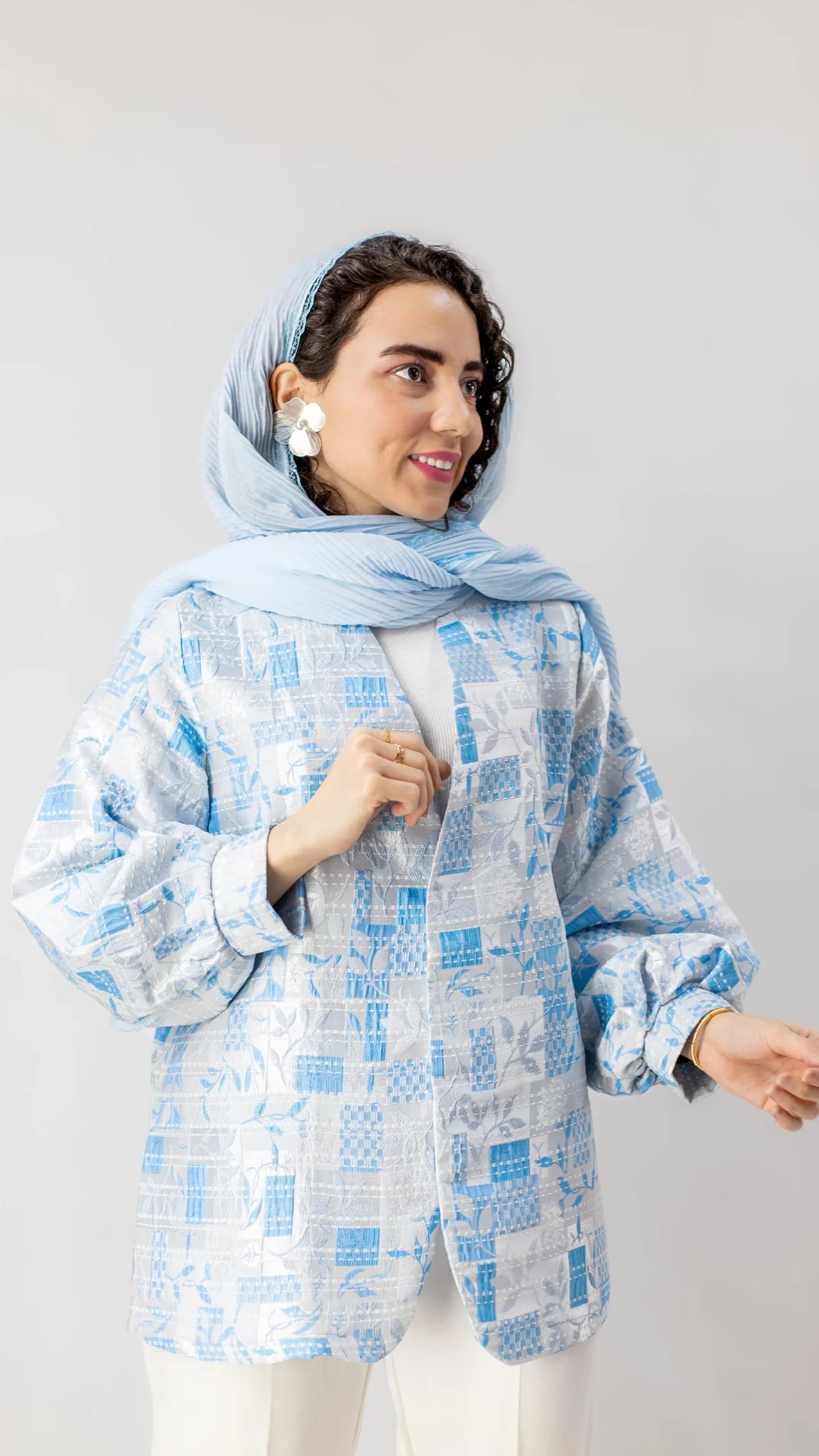 کت ژاکارد آستین پف — تصویر ۷