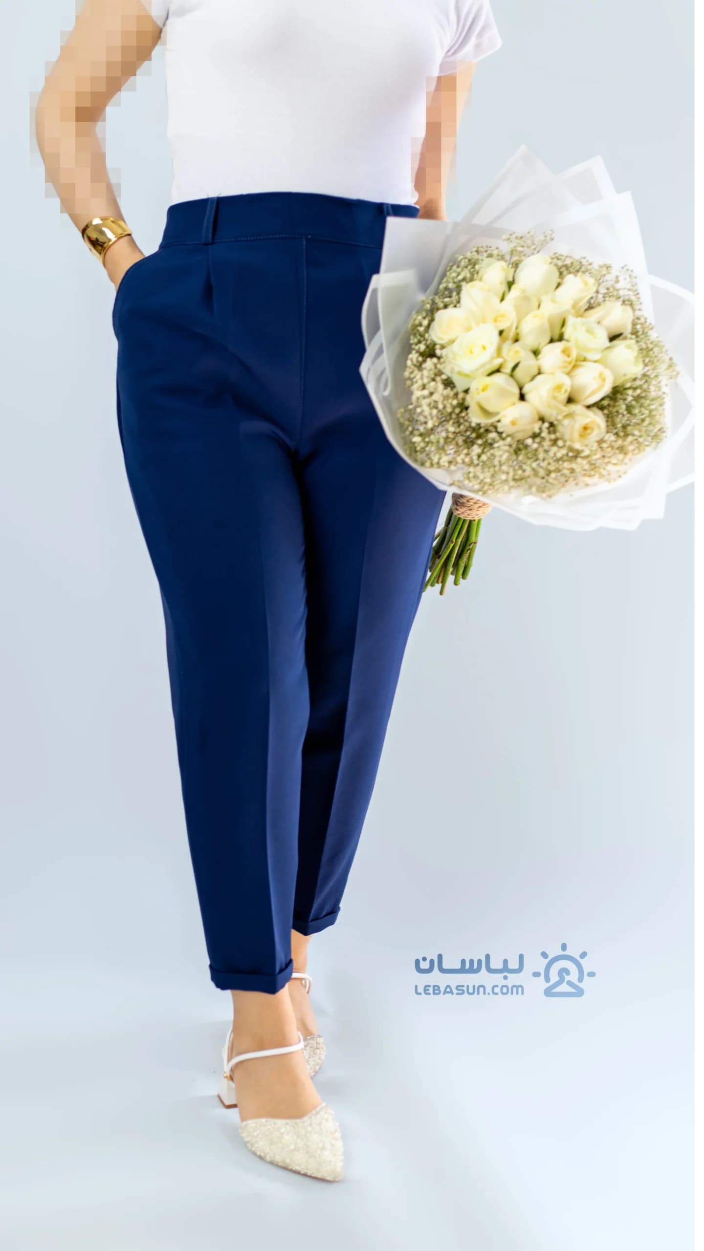 شلوار مام استایل سرمه ای