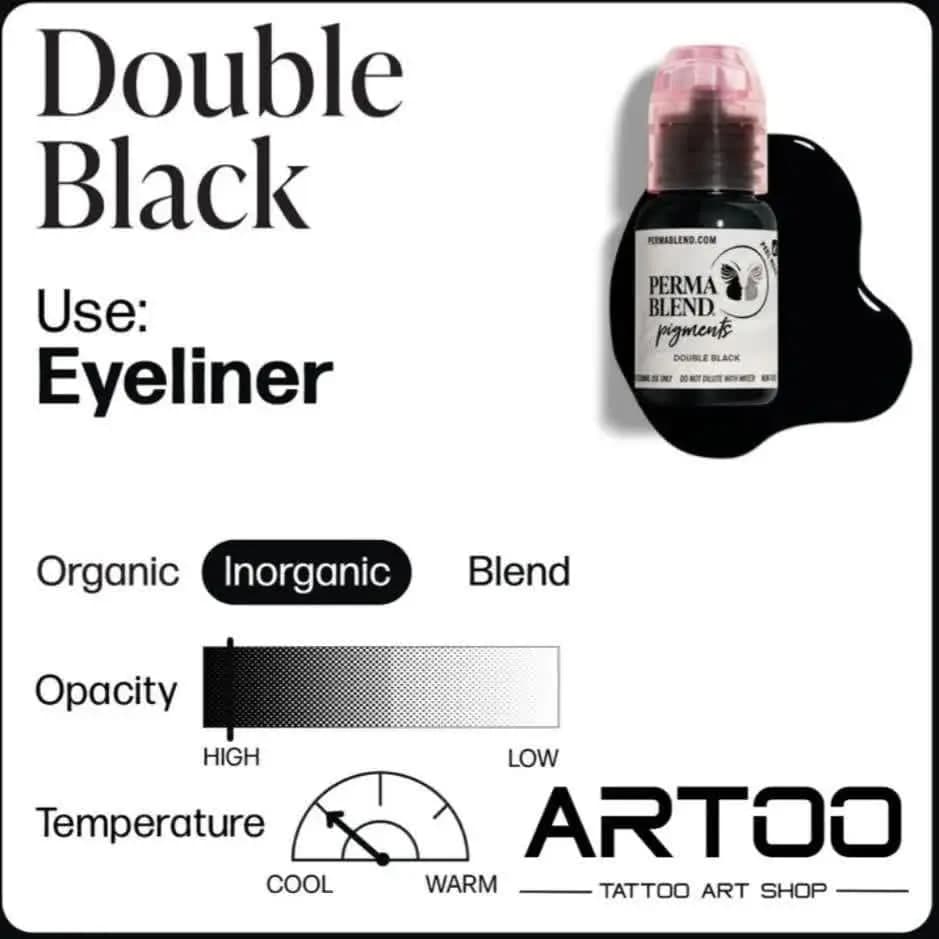 رنگ تتو پرمابلند دابل بلک PERMA BLEND Double Black — تصویر ۲