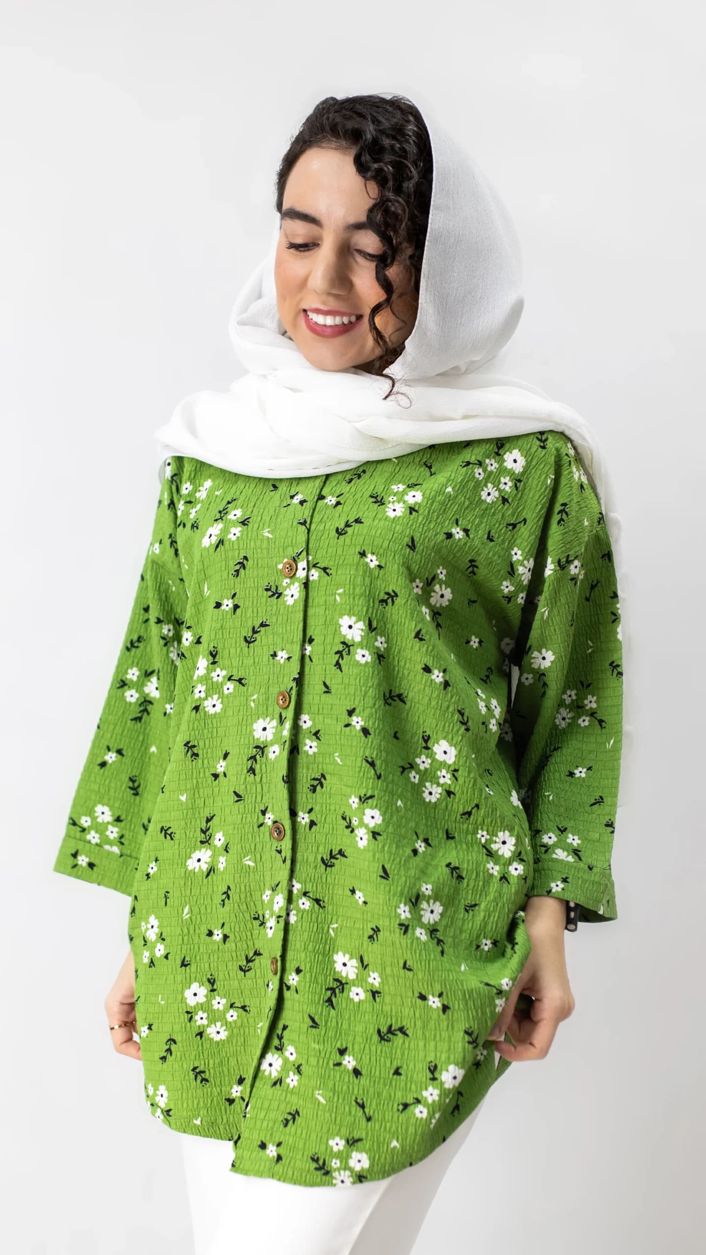 شومیز اطلسی گل گلی — تصویر ۵
