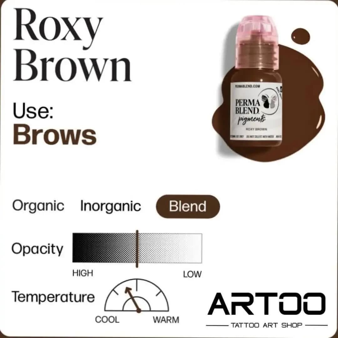 رنگ تتو پرمابلند روکسی براون PERMA BLEND Roxy Brown — تصویر ۳