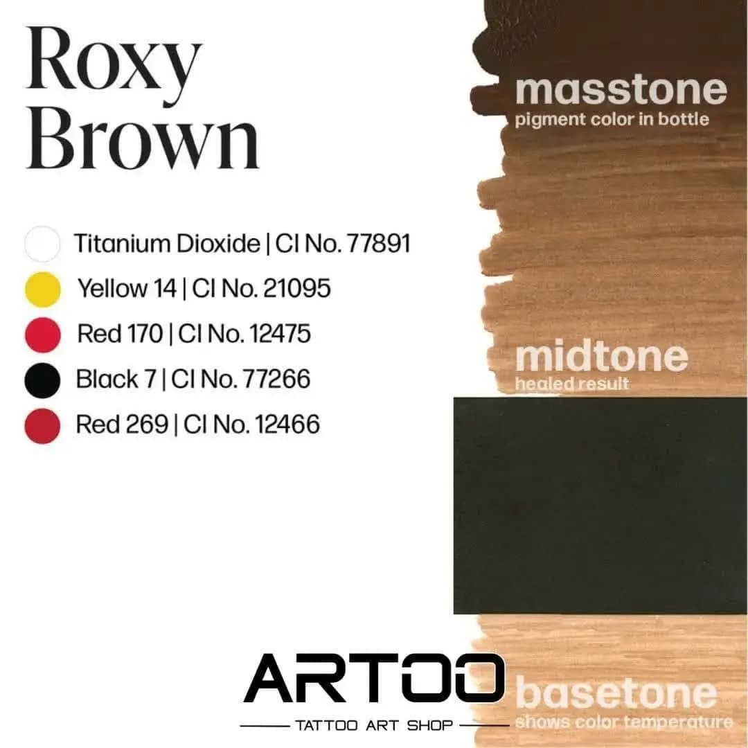 رنگ تتو پرمابلند روکسی براون PERMA BLEND Roxy Brown — تصویر ۲