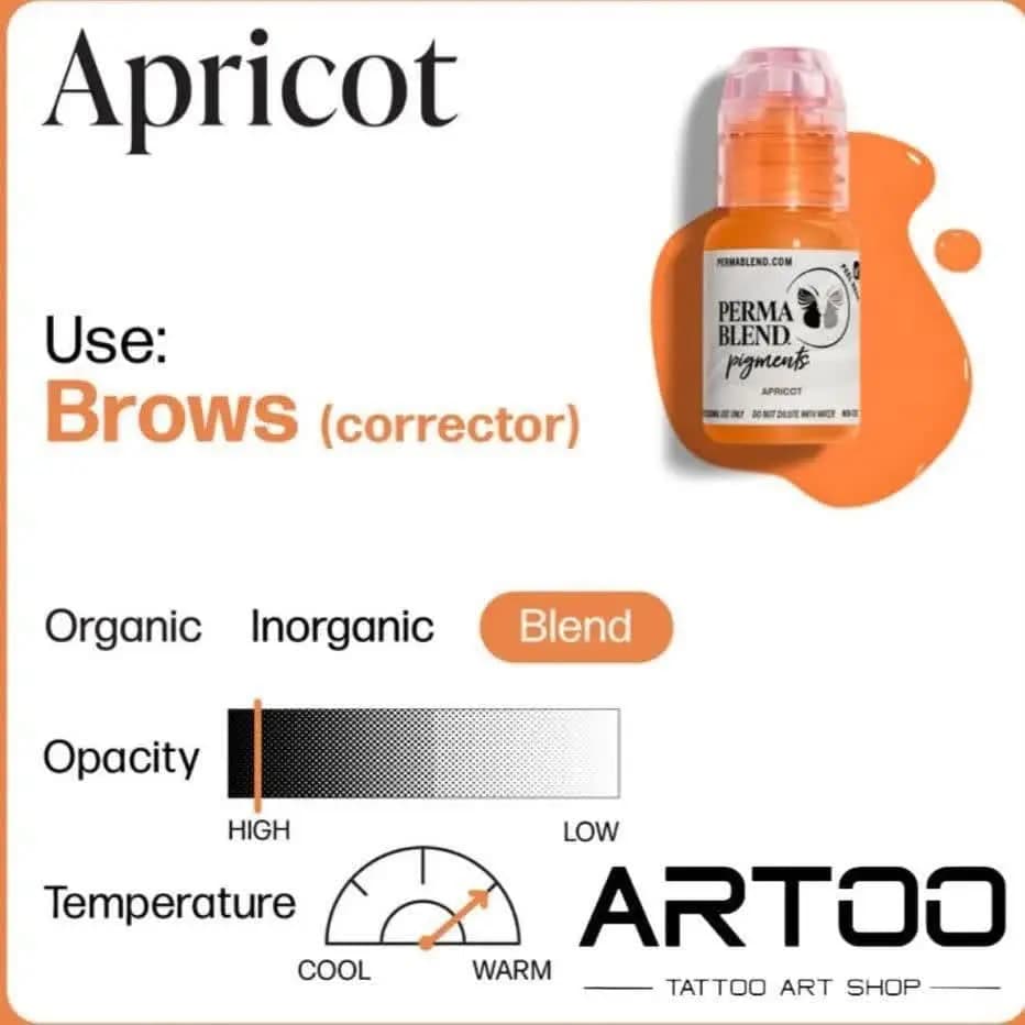 رنگ تتو آپریکوت | APRICOT میکروبلیدینگ پرمابلند — تصویر ۲