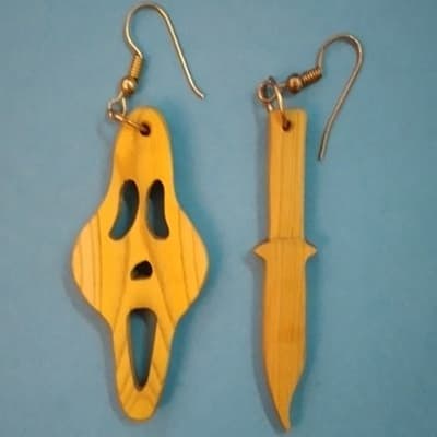 گوشواره چوبی طرح جیغ