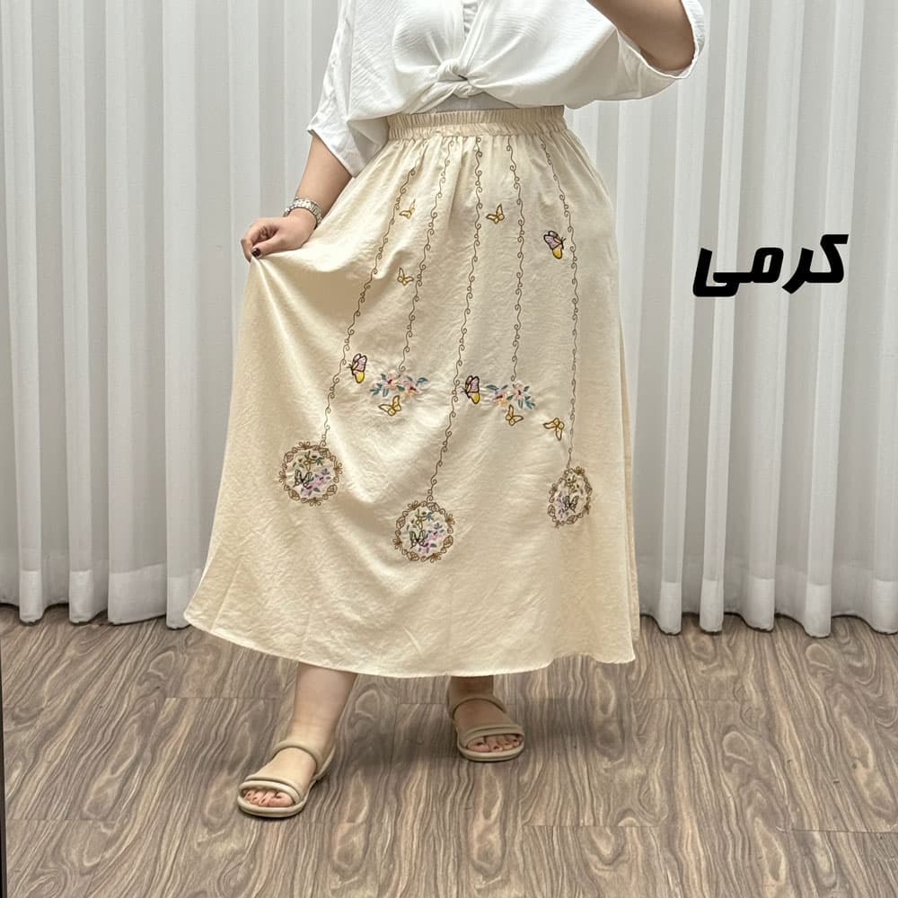 دامن مجلسی گلدوزی وارداتی — تصویر ۴