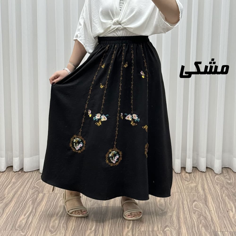 دامن مجلسی گلدوزی وارداتی — تصویر ۲