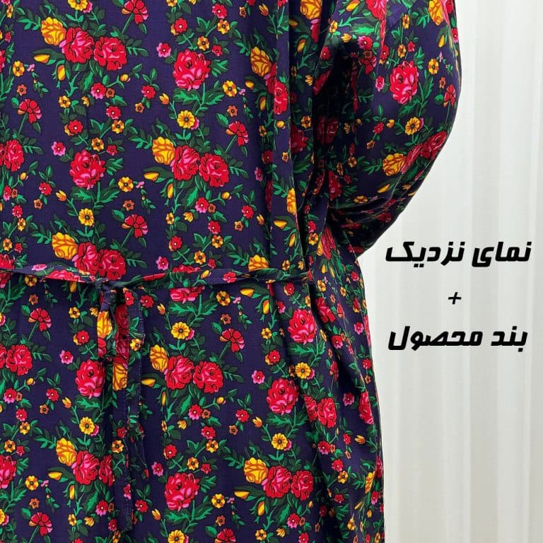 پیراهن ساحلی ترکمنستان طلاکوب گل ریز — تصویر ۸