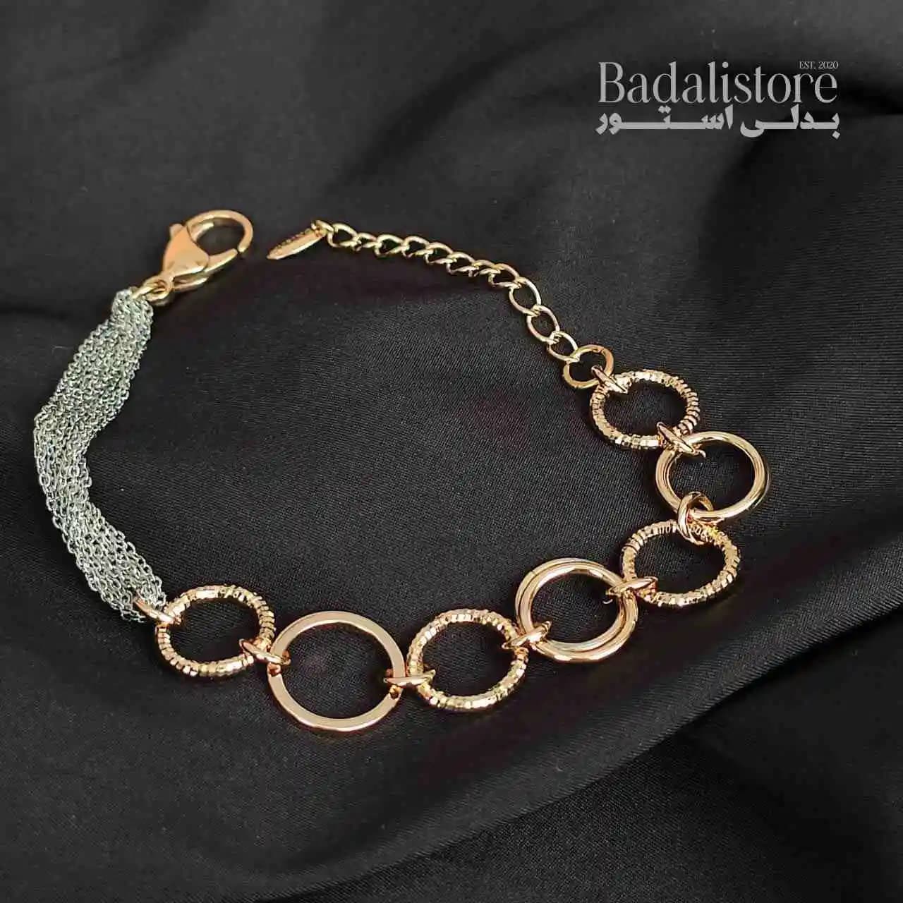 دستبند ژوپینگ زنانه اصل طرح طلا کد 10029