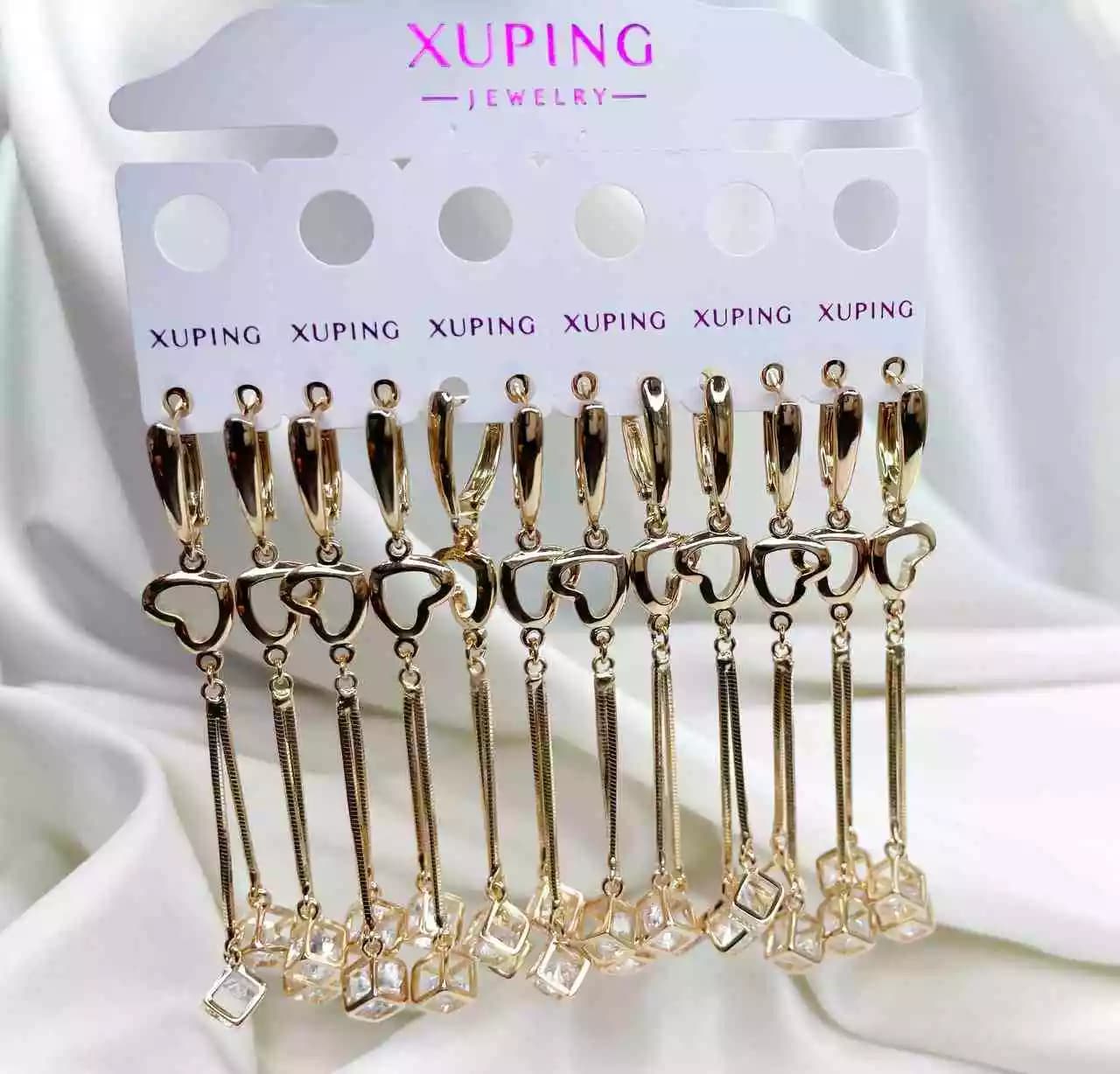 گوشواره آویز دخترانه جدید ژوپینگ مدل قلب کد 10025