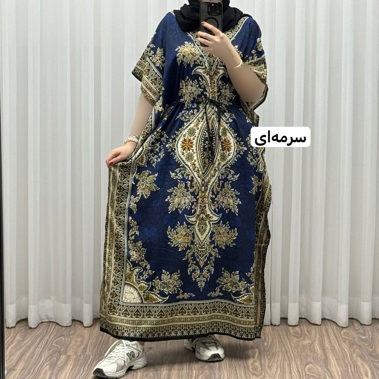 پانچ سیلک هندی تک رنگ — تصویر ۱۰