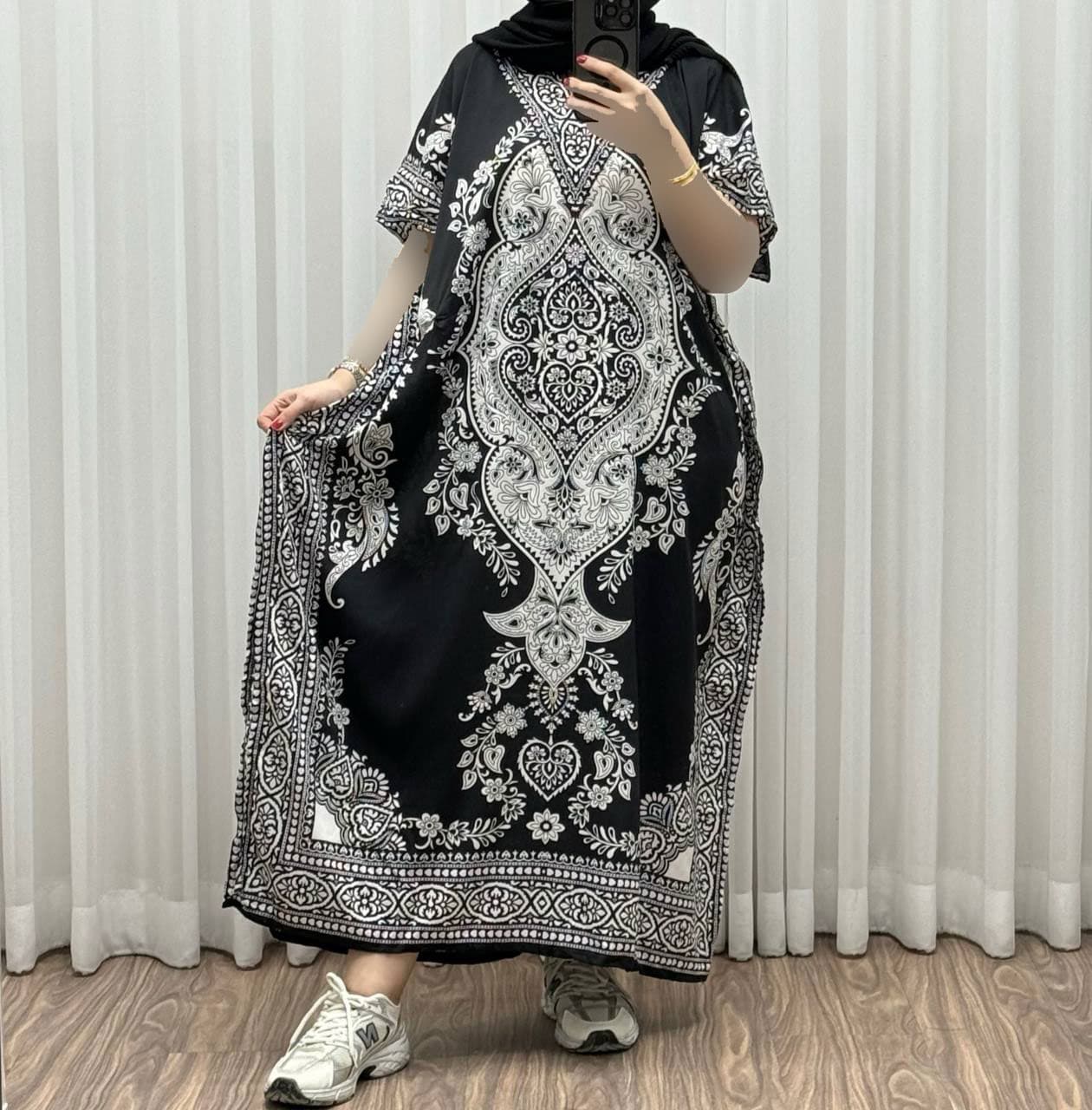 پانچ سیلک هندی تک رنگ — تصویر ۱۲