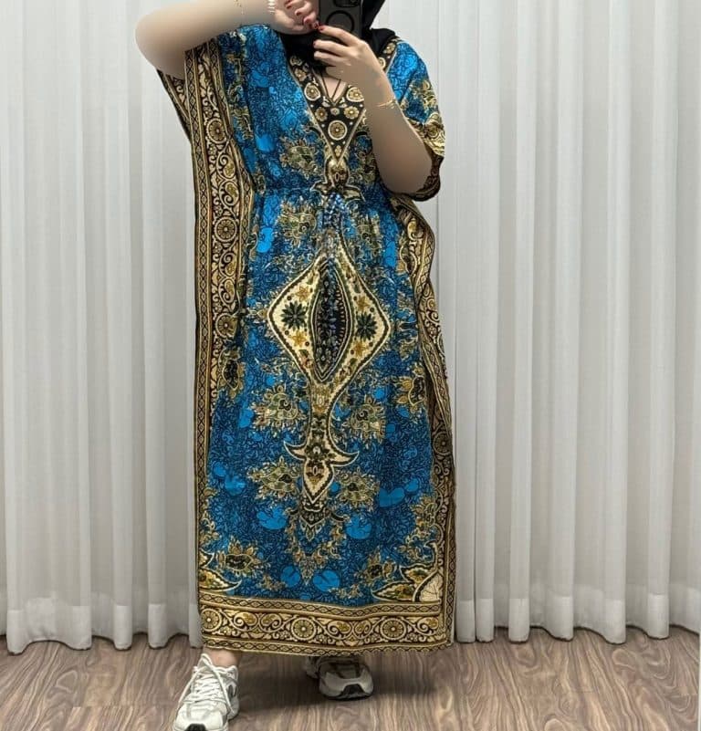 پانچ سیلک هندی تک رنگ — تصویر ۶