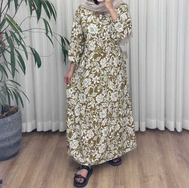 پیراهن فلور نخی رنگی — تصویر ۲