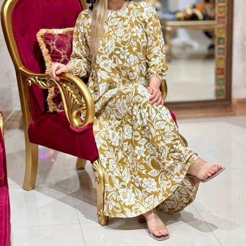 پیراهن فلور نخی رنگی — تصویر ۷