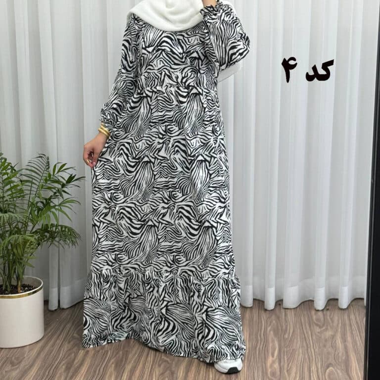پیراهن ساحلی زنانه فلور گوزل یقه چپ و راستی — تصویر ۵