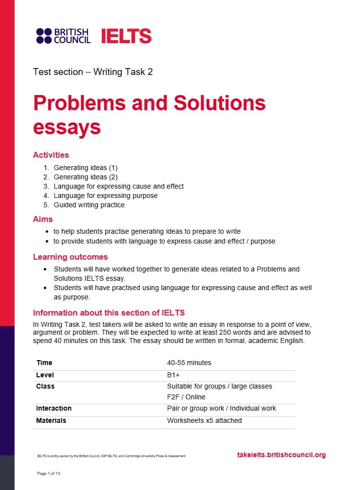 کتاب Writing Task 2: Problems and Solutions (رایتینگ تسک ۲: مشکلات و راه‌حل‌ها) نسخه انگلیسی PDF