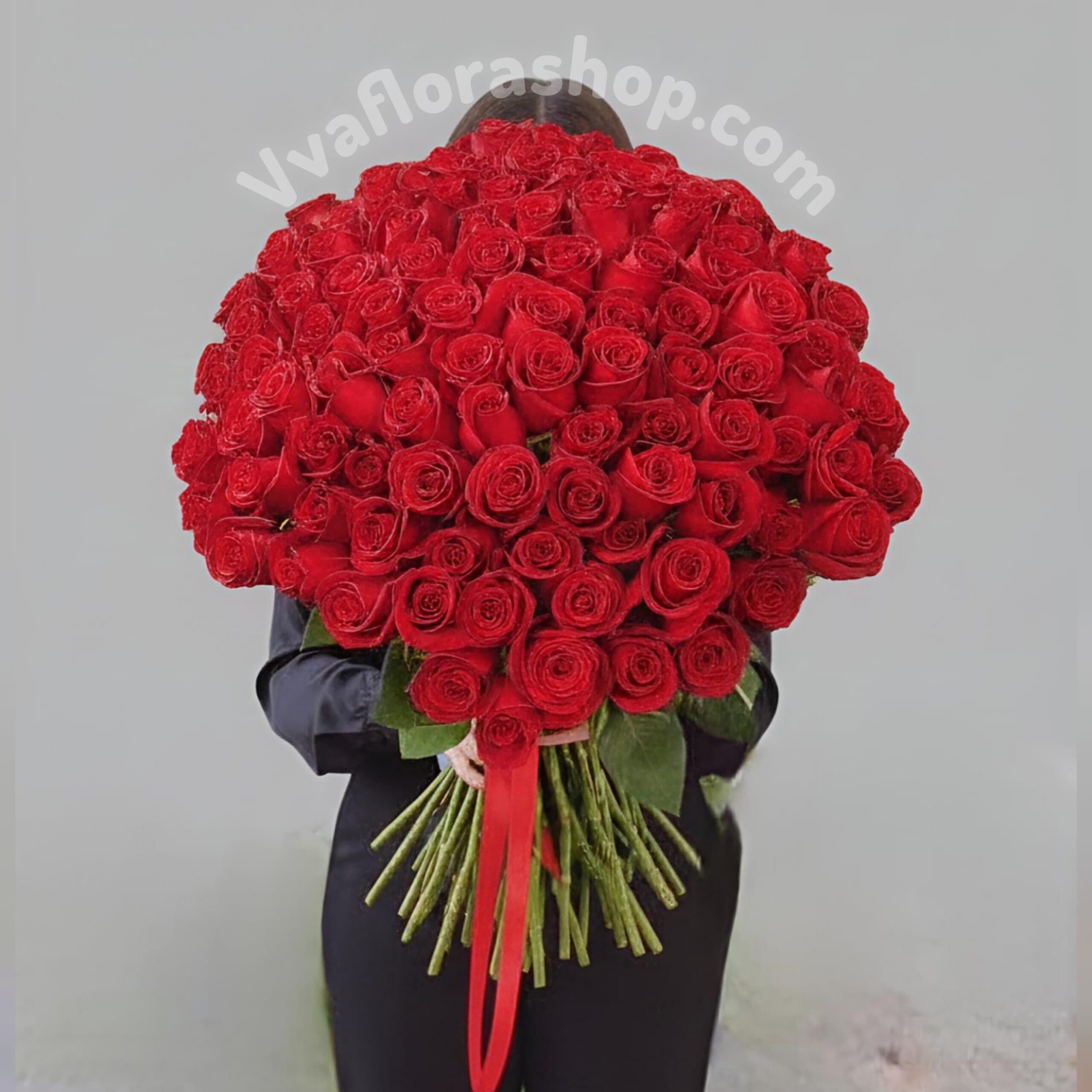 دسته گل 50 شاخه رز