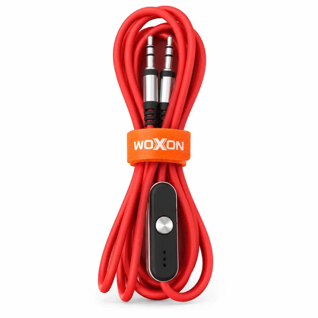 کابل AUX میکروفن دار موکسوم مدل MOXOM AUX-41M اورجینال — تصویر ۲