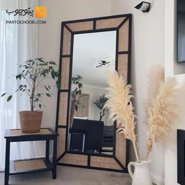آینه قدی حصیری مدل پارمین