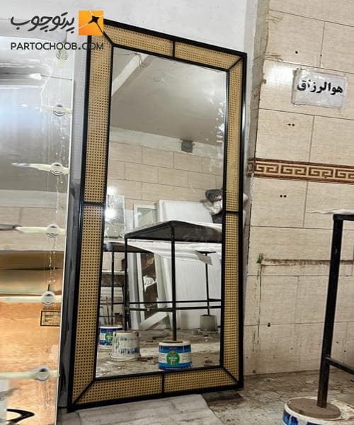 آینه قدی حصیری مدل پارمین — تصویر ۲