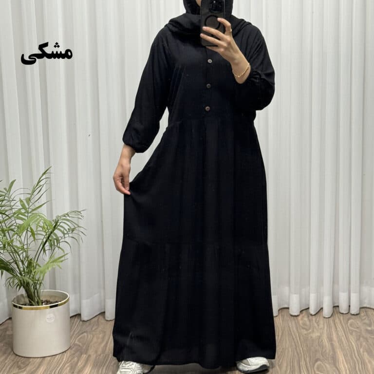 ساحلی جلو دکمه پارچه ساده — تصویر ۸