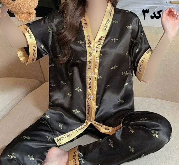 بلوز شلوار وارداتی ساتن کد 1277 — تصویر ۴