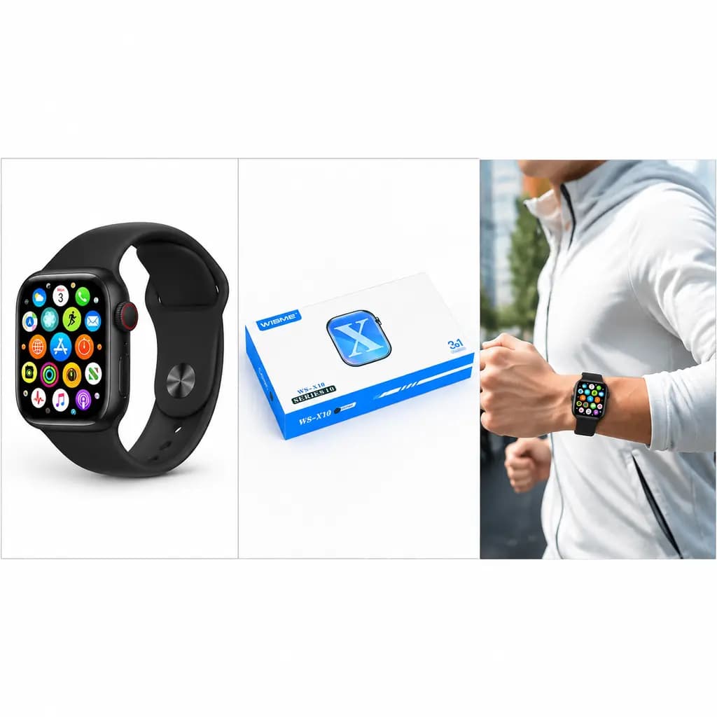 ساعت هوشمند مدل wisme ws-x10 با 3 بند سیلیکونی — تصویر ۲