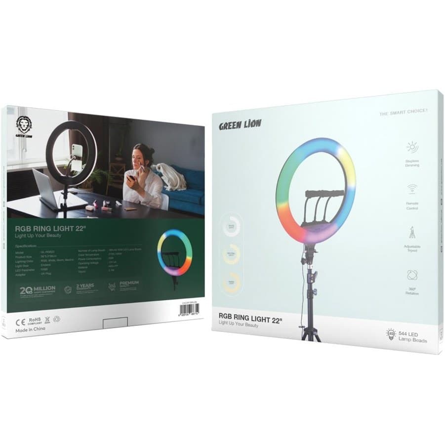 رینگ لایت گرین لاین مدل Green Lion RGB RING LIGHT 22 — تصویر ۲