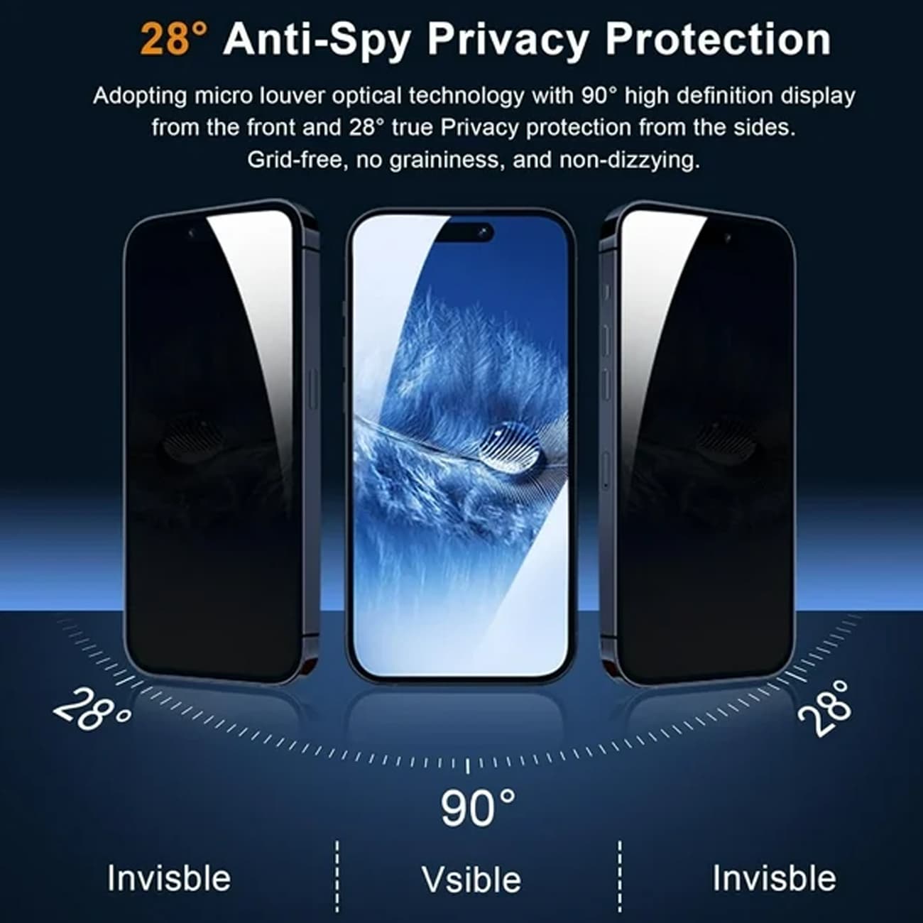 محافظ صفحه نمایش حریم شخصی آکوآرا مدل AKU pv1 مناسب برای گوشی موبایل اپل iPhone 16 — تصویر ۵