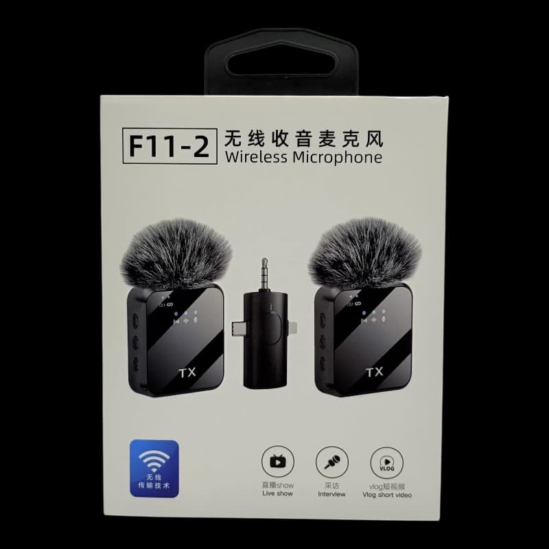 میکروفون یقه ای بیسیم مدل f11-2