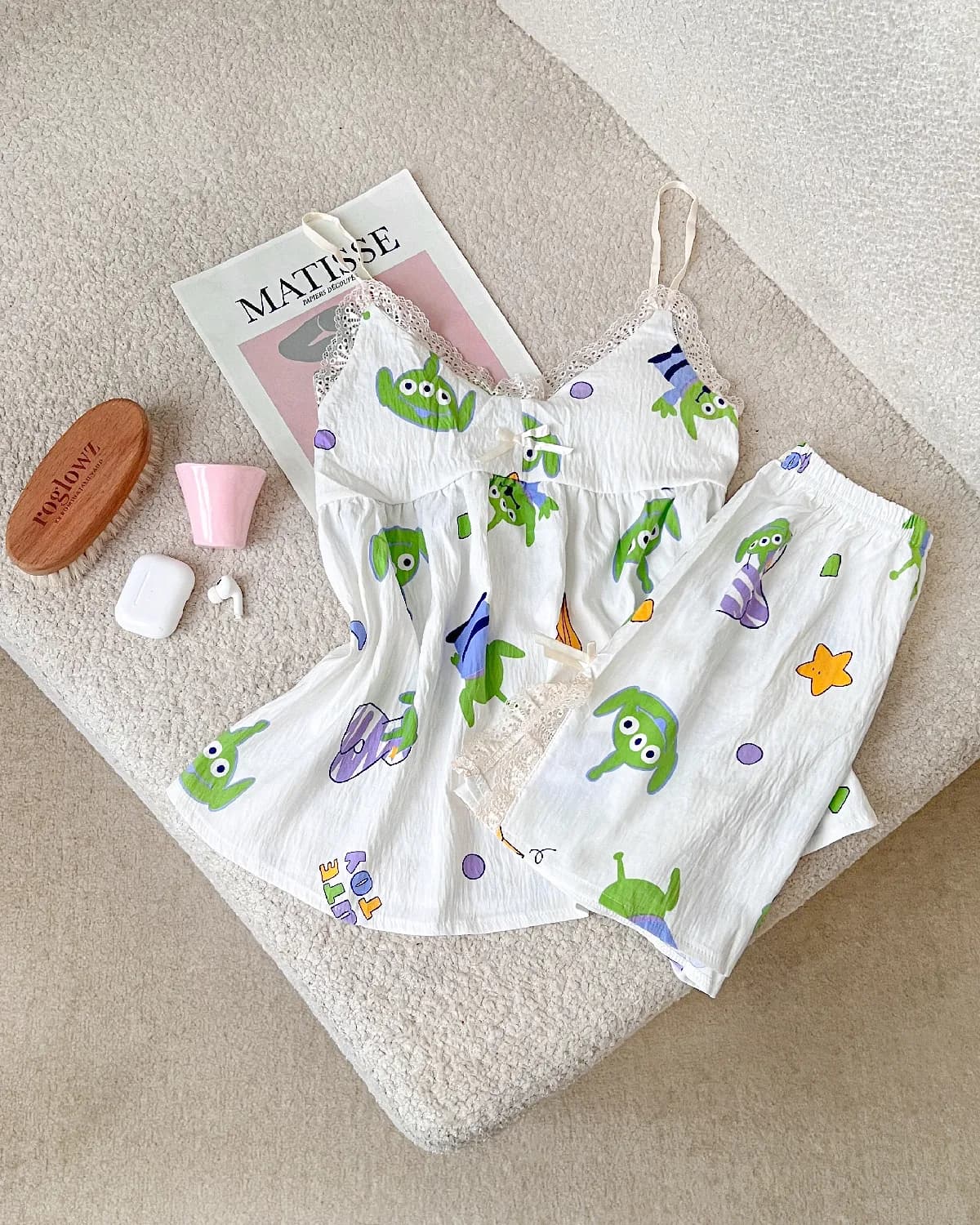 تاپ و شورتک زنانه کاپ‌دار نخ موسلین کد ۱۰۲۱