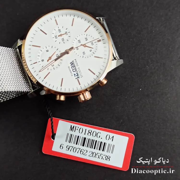 ساعت مچی مردانه اورجینال موتور ژاپن برند مینی فوکوس سه موتور مدل Mf0180G.04 بند حصیری — تصویر ۷