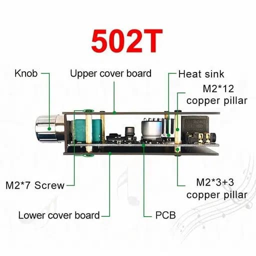 ماژول آمپلی فایر بلوتوثی SOS BT502 | ۱۰۰ وات — تصویر ۵