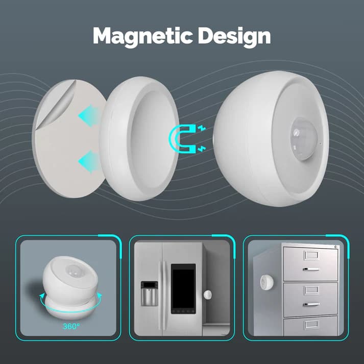 سنسور حرکتی PIR هوشمند Zigbee MOES – تشخیص حضور انسان با پایه مغناطیسی — تصویر ۴
