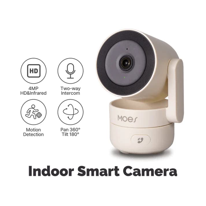 دوربین مداربسته هوشمند indoor وایفای 4MP MOES – چرخش ۳۶۰ درجه با دید در شب