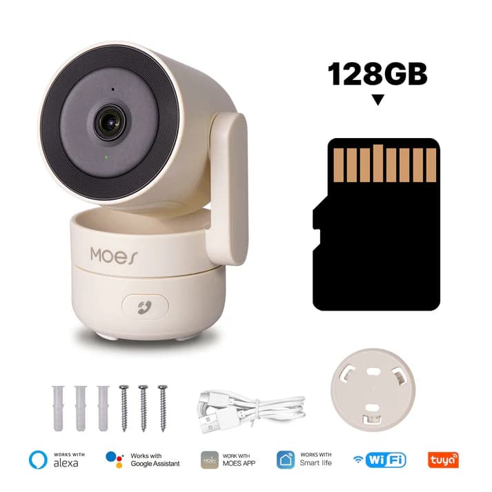 دوربین مداربسته هوشمند indoor وایفای 4MP MOES – چرخش ۳۶۰ درجه با دید در شب — تصویر ۲