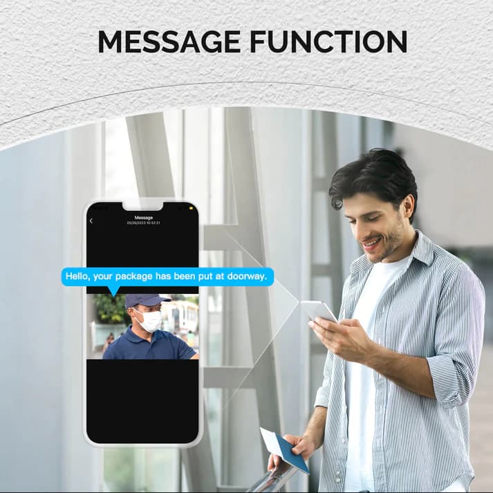 زنگ درب تصویری هوشمند وای‌فای MOES – دوربین با دید در شب و intercom دوطرفه — تصویر ۵
