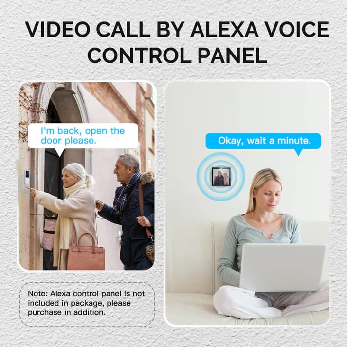 زنگ درب تصویری هوشمند وای‌فای MOES – دوربین با دید در شب و intercom دوطرفه — تصویر ۳